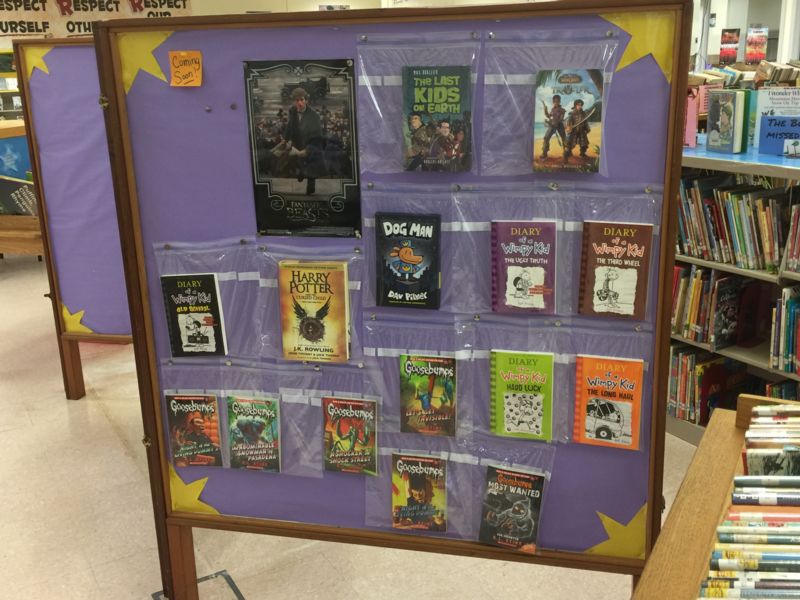 picture of library display of books coming soon