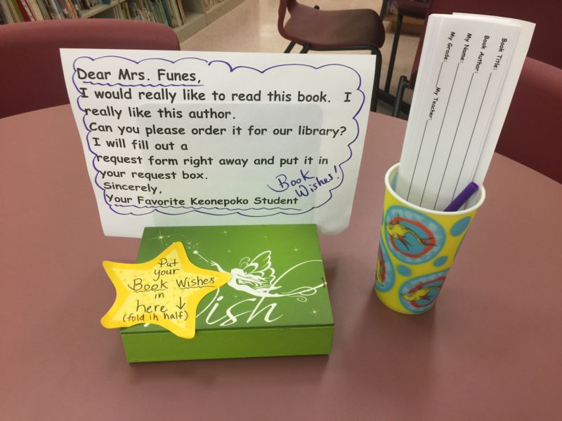 Picture of wish box for book titles students want