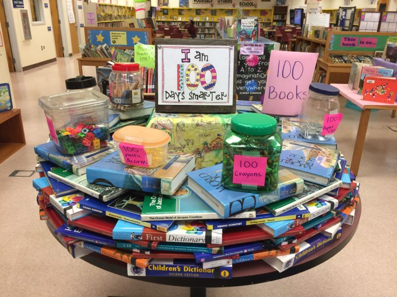 100 days of school display