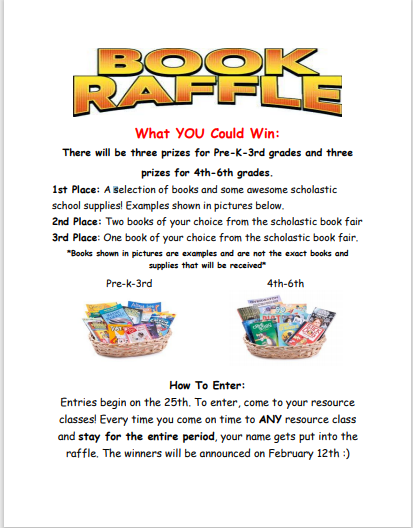 Book Fair Raffle Prizes